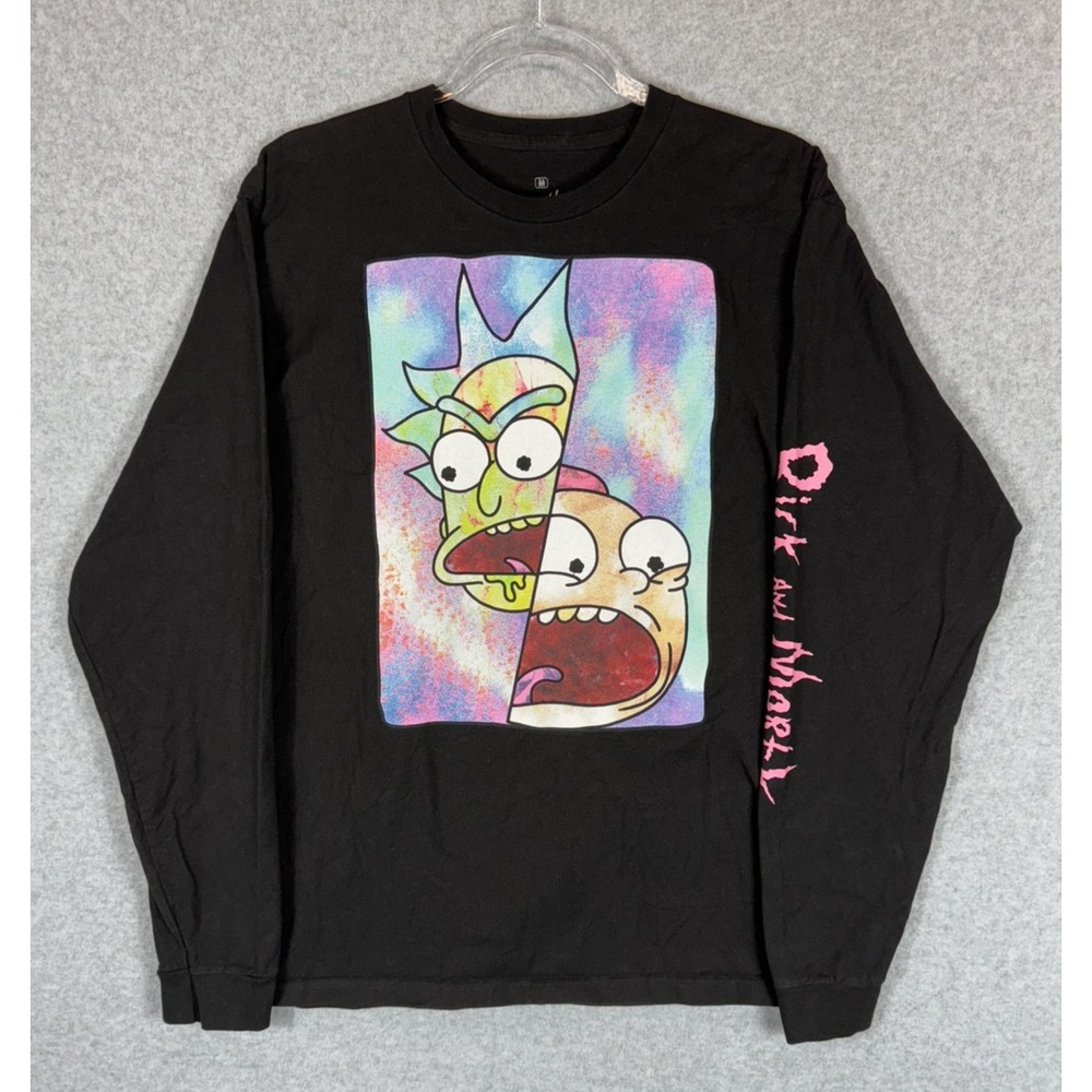 Rick and Morty Shirt Mens Medium Long Sleeve Cartoon Adult Swim 2020 Graphic Tee